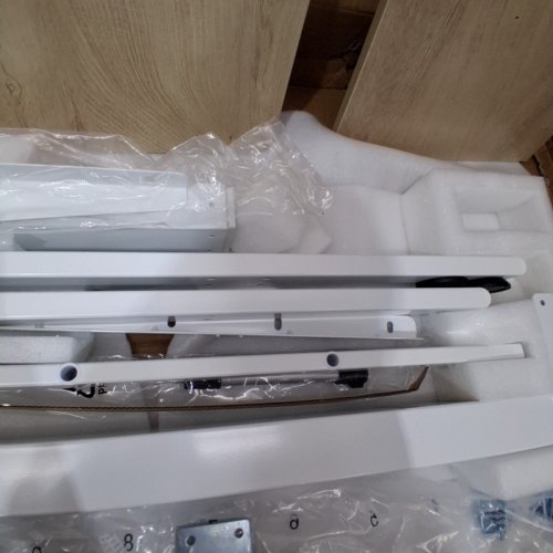 CUBIKER ADJUSTABLE ELECTRIC STANDING DESK WITH MEMORY BUTTONS - 48" - WHITE/OAK (MODEL: 3D4Y) image 3