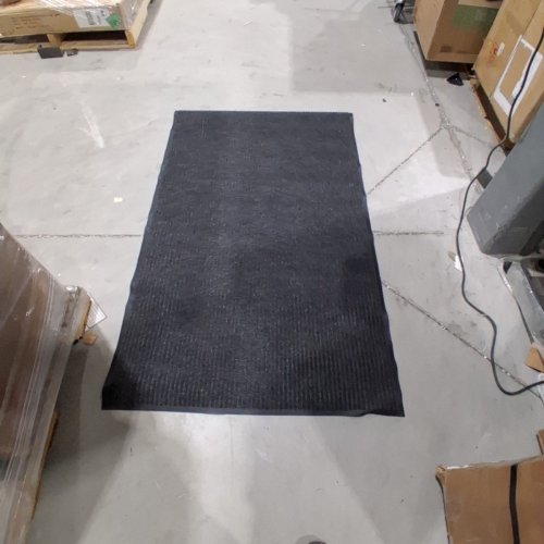 HEAVY DUTY NON-SLIP ENTRANCE FLOOR MAT - 4FT 8" X 3FT - BLACK image 2