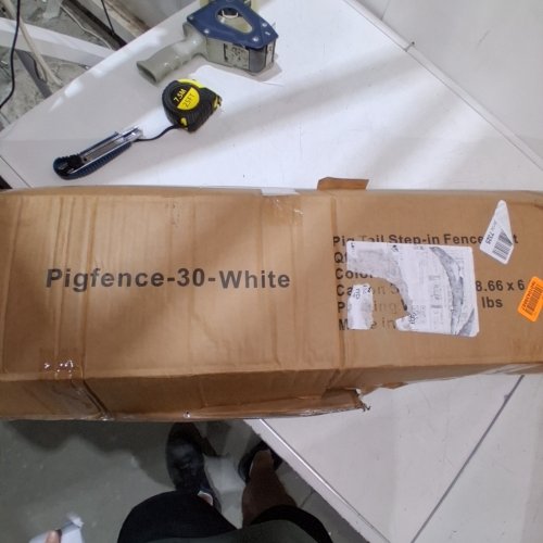 30PK PIG TAIL STEP-IN FENCE - 41" - WHITE (MODEL: PIGFENCE-30) image 2