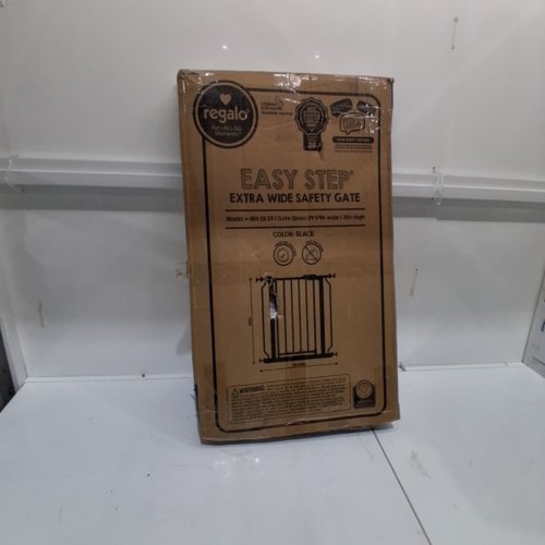REGALO EASY STEP EXTRA WIDE METAL SAFETY GATE - 30" X 29" - 49" - BLACK (MODEL: 1164EB) image 3