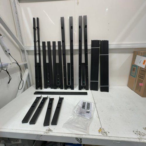 HEAVY DUTY, METAL PLATFORM, NO BOX SPRING, STEEL SLAT SUPPORT BED FRAME - FULL SIZE, 14" - BLACK (MODEL:YC-004-F) image 2