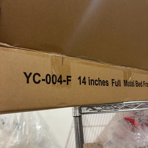HEAVY DUTY, METAL PLATFORM, NO BOX SPRING, STEEL SLAT SUPPORT BED FRAME - FULL SIZE, 14" - BLACK (MODEL:YC-004-F) image 4