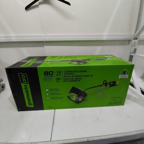 GREENWORKS PRO BRUSHLESS CORDLESS MOTOR SNOW SHOVEL - **TOOL ONLY** - 80 V MAX POWER - 12" - GREEN (MODEL: GLSS80000 / 2601202) image 5