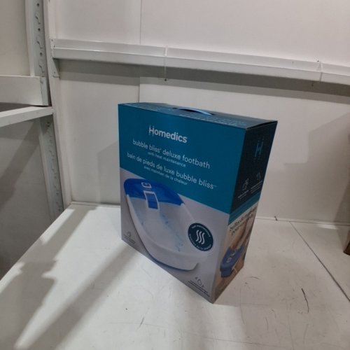 HOMEDICS BUBBLE BLISS DELUXE FOOTBATH WITH HEAT MAINTENANCE AND 3 MASSAGE ATTACHMENTS - 17" X 14" X 7" - BLUE/WHITE (MODEL: FB-50-1PK-CA) image 4