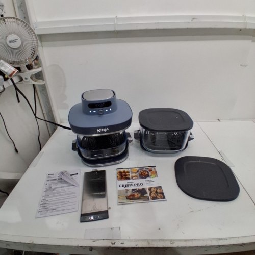 NINJA CRISPI PRO 6-IN-1 GLASS AIR FRYER SAFE FAMILY-SIZED COOKING SYSTEM - 2.5QT - 6QT - CYBERSPACE (MODEL: AS101CCY) image 3