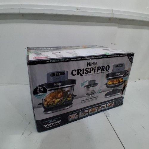 NINJA CRISPI PRO 6-IN-1 GLASS AIR FRYER SAFE FAMILY-SIZED COOKING SYSTEM - 2.5QT - 6QT - CYBERSPACE (MODEL: AS101CCY) image 7