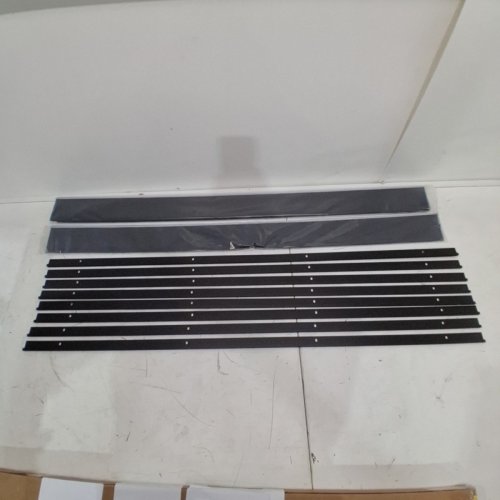 8PK ALUMINUM ALLOY BRUSH DOOR SWEEP - 39" X 4.1" - 3.1" BRUSH - BLACK image 2