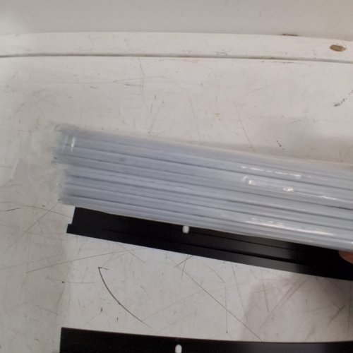 8PK ALUMINUM ALLOY BRUSH DOOR SWEEP - 39" X 4.1" - 3.1" BRUSH - BLACK image 3