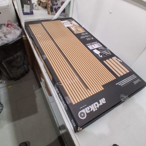 2PK ARTIKA SONOFOLD SLATTED WALL PANELS - 8FTX2FT - OAK AND BLACK FINISH (MODEL: 96RAT-SF-C10ABL/1949121) image 4