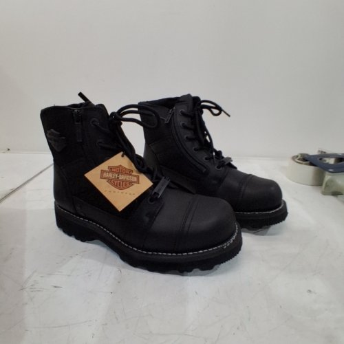 MEN'S HARLEY-DAVIDSON BONHAM BLACKED-OUT MOTORCYCLE BOOTS - 9 (STYLE: D93369) image 3