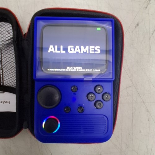 RETRO TV STYLE GAMING HANDHELD CONSOLE WITH 18543 GAMES & RGB LIGHT- 64GB - BLUE (MODEL: R36T) image 2