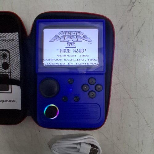 RETRO TV STYLE GAMING HANDHELD CONSOLE WITH 18543 GAMES & RGB LIGHT- 64GB - BLUE (MODEL: R36T) image 4