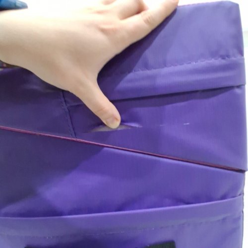 3-IN-1 GYMNASTICS FOLDING WEDGE SPORTS MAT - 15.5" X 33" - PURPLE/PINK image 4
