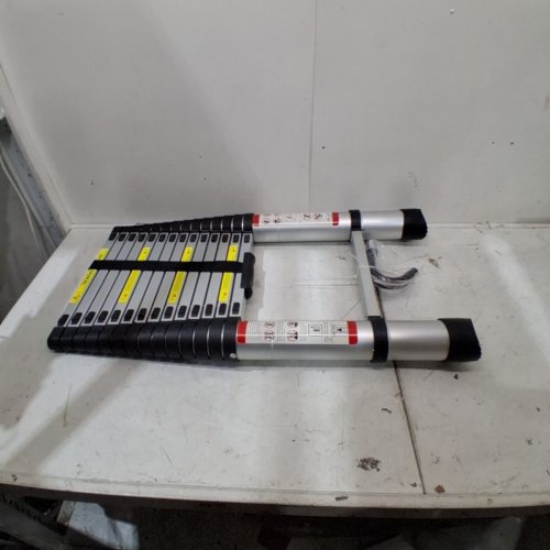 ALUMINUM TELESCOPIC LADDER - 14FT 4" - SILVER image 2