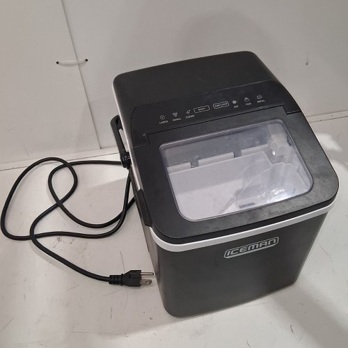 ICEMAN DUAL-SIZE ICE SELF CLEANING PORTABLE COUNTER TOP ICE MAKER - 22LBS/ 24HRS - BLACK (MODEL: RJ56-BUL-12) image 3