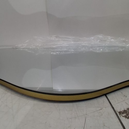 PERFNIQUE IRREGULAR ASYMMETRICAL WALL MIRROR - 43'' X 24'' - GOLD (MODEL: IRM) image 3