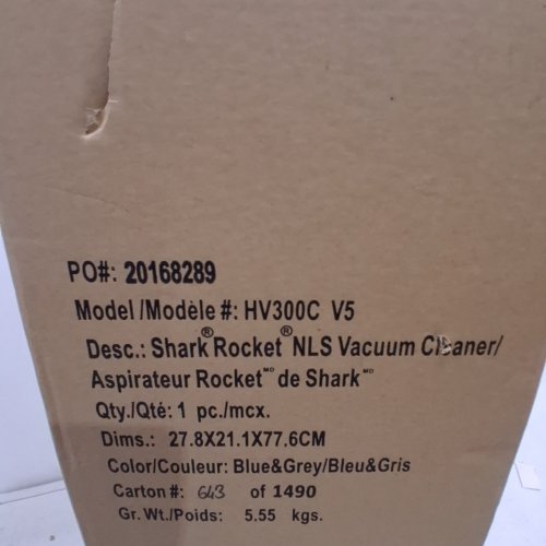 SHARK ROCKET PET ULTRA-LIGHT CORDED STICK & HANDHELD VACUUM CLEANER - BLUE & GREY (MODEL: HV300C V5) image 3