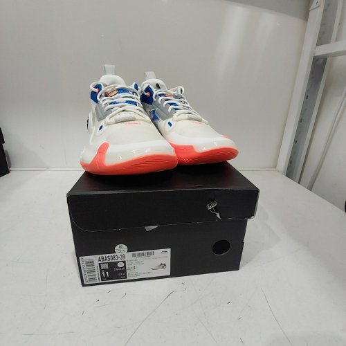 MEN'S LI-NING WAY OF WADE 10 LOW " DRAFT DAY " PROFESSIONAL BASKETBALL SHOES - 11 - WHITE / BLUE / ORANGE (MODEL: ABAS083-39) image 2