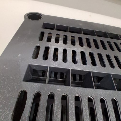 5-TIER PLASTIC RESIN STORAGE SHELF/RACK - 36" X 18" X 72" - 750 LBS CAP - BLACK image 5