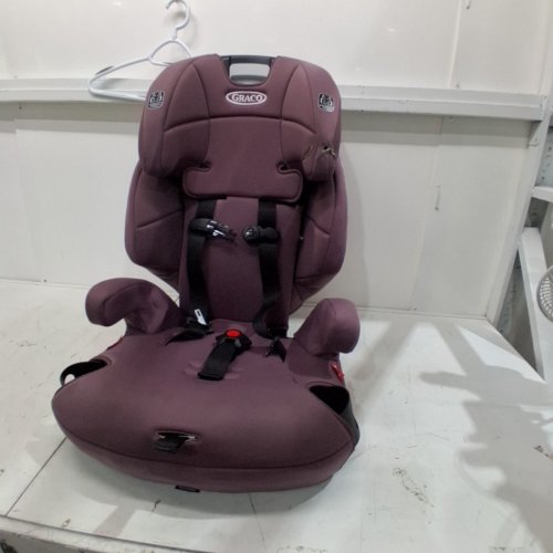 GRACO TRANZITIONS 3-IN-1 LIGHTWEIGHT ADJUSTABLE HEIGHT HARNESS BOOSTER CAR SEAT WITH CUP HOLDERS - 100LB MAX WEIGHT - ELOISE PURPLE (MODEL: 2217080) image 3