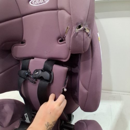 GRACO TRANZITIONS 3-IN-1 LIGHTWEIGHT ADJUSTABLE HEIGHT HARNESS BOOSTER CAR SEAT WITH CUP HOLDERS - 100LB MAX WEIGHT - ELOISE PURPLE (MODEL: 2217080) image 5