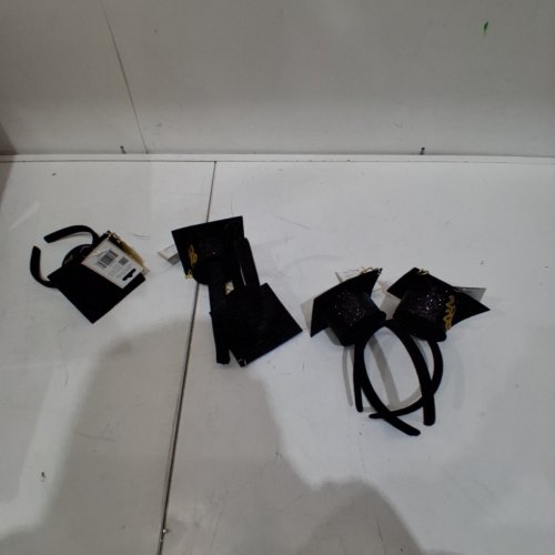 5PK GRADUATION THEMED HEAD BAND "2026 GRAD" - BLACK/GOLD image 2