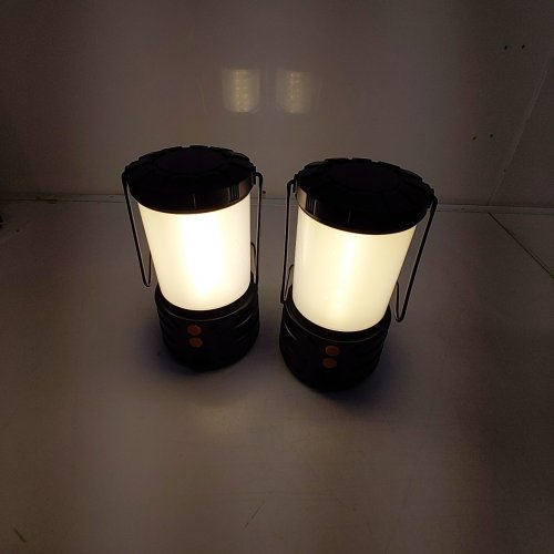 2PK NARUNDREN LED RECHARGEABLE CAMPING LANTERN, 4000MAH, 500LM - BLACK (MODEL: ‎ECL01) image 2
