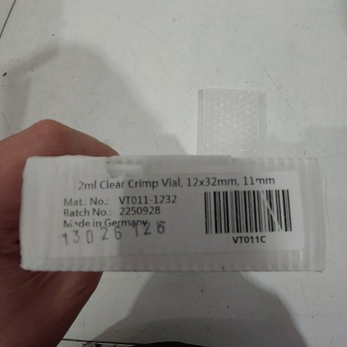 100PK CLEAR CRIMP VIAL - 2 ML - 12 X 32 MM, 11 MM - CLEAR (ITEM: VT011-1232) image 2