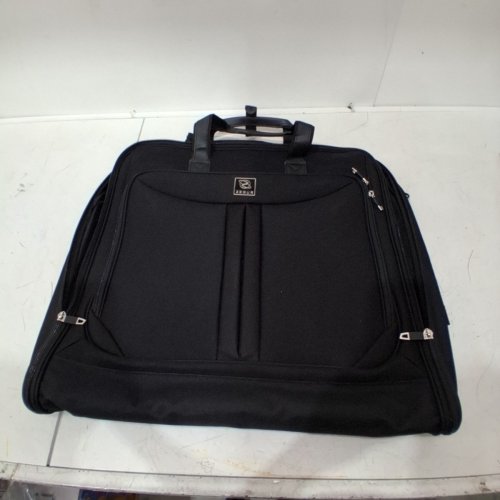 ZEGUR SUIT CARRY ON GARMENT BAG FOR TRAVEL & BUSINESS TRIPS WITH SHOULDER STRAP AND ROLLING LUGGAGE ATTACHMENT POINT - 23" - BLACK image 2