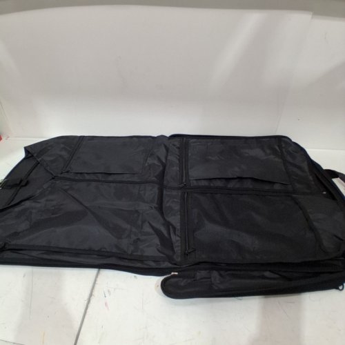 ZEGUR SUIT CARRY ON GARMENT BAG FOR TRAVEL & BUSINESS TRIPS WITH SHOULDER STRAP AND ROLLING LUGGAGE ATTACHMENT POINT - 23" - BLACK image 3