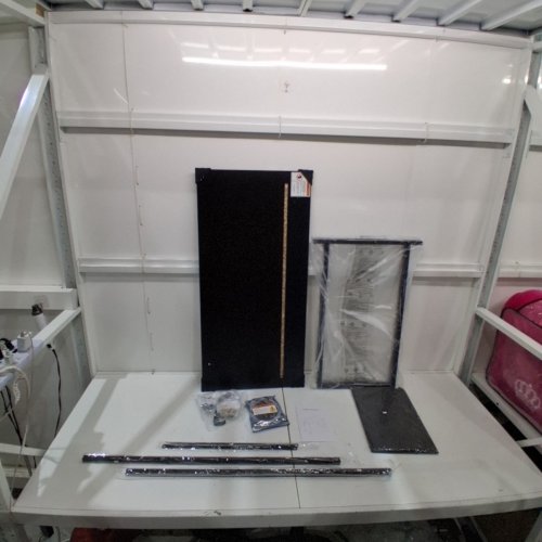 COMPUTER/WRITING DESK WITH LED LIGHT STRIP - 39" - BLACK image 2