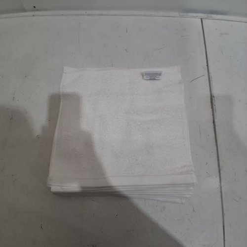 12PK AMAZON BASICS 100% COTTON HAND TOWELS - 12" X 12" - WHITE image 2