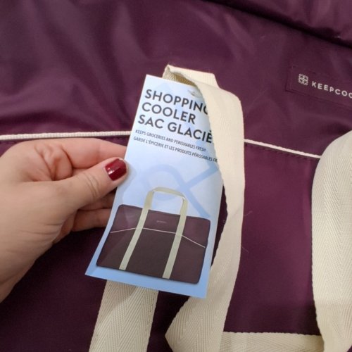 KEEPCOOL INSULATED SHOPPING COOLING BAG. 23" X 15" 7" - BURGUNDY/BEIGE (MODEL: 1860679) image 4