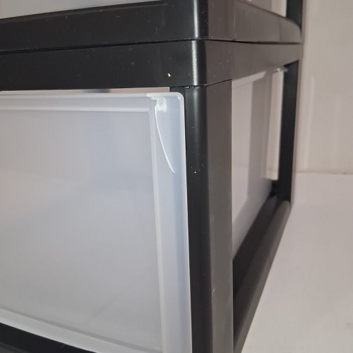 IRIS 3-DRAWER STORAGE TOWER - 38.1CM L X 30.8 CM W X 58.9 CM - BLACK AND WHITE (MODEL: MSD-2) image 5
