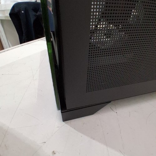 PC CASE WITH PANORAMIC GLASS, COLD FLOOR CHASSIS, & 9 PRE-INSTALLED RGB FANS - 19.3" X 11.2" X 18.1" - BLACK image 5