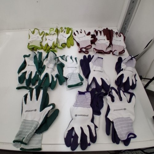 14PR GARDENA LATEX-COATED MULTIPURPOSE WORK & GARDENING GLOVES - ONE SIZE FITS MANY - MULTI-COLOUR (MODEL: 1852515) image 2