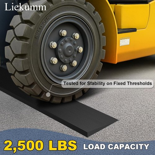 KIEKUMM THRESHOLD RUBBER RISE RAMP FOR DOORWAYS & HOME STEPS - 1-3/8" X 35" - BLACK (ITEM: LTR-9035) image 2