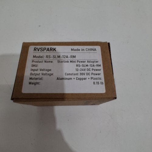 RVSPARK STARLINK MINI POWER COVERTER BOOST ADAPTER SOCKET FOR RV, BOAT, CAR- 12V-24VV - BLACK (MODEL: RS-SLM-12A-RM) image 2