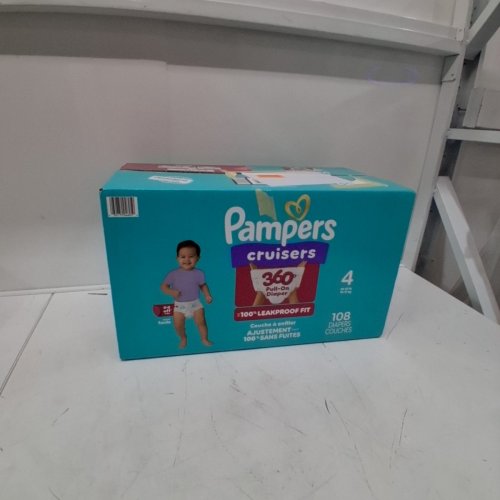 108PK PAMPERS CRUISERS 360 BABY DIAPERS - SIZE 4 image 2