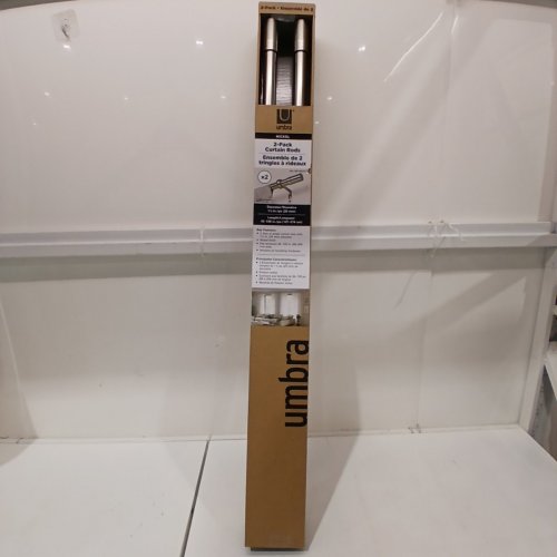 2PK UMBRA CURTAIN ROD KIT - 42"-108" - NICKEL (MODEL: 2881747) image 4