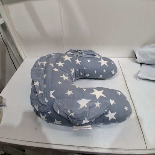 CHILLING HOME NURSING PILLOW FOR BREASTFEEDING LARGE ADJUSTABLE - 26" X 20" X 19.5" - GREY WHITE image 2