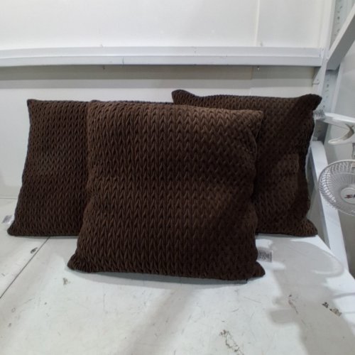3PK HOME RETREAT DECORATIVE PILLOW- 22" X 22" - BROWN (MODEL: 2419449) image 2