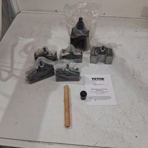6PC QUICK CHANGE TOOL POST SET LATHE TOOL HOLDERS WITH TURNING TOOL - FOR 10" - 15" MINI LATHE - BLACK (MODEL: 250-200(6)) image 3