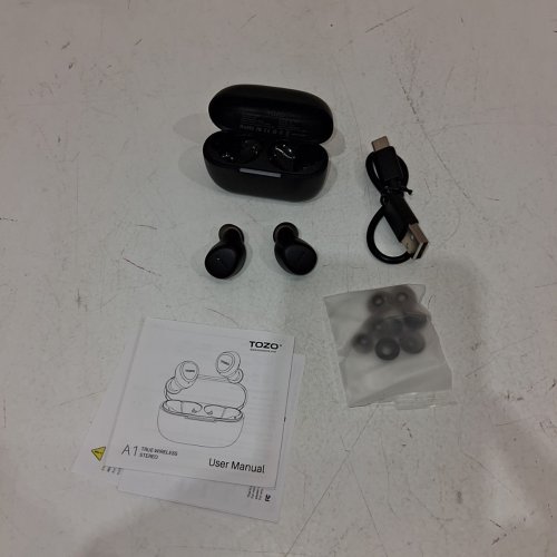 TOZO WATERPROOF WIRELESS EARBUDS WITH IMMERSIVE PREMIUM SOUND - BLACK (MODEL: A1) image 3