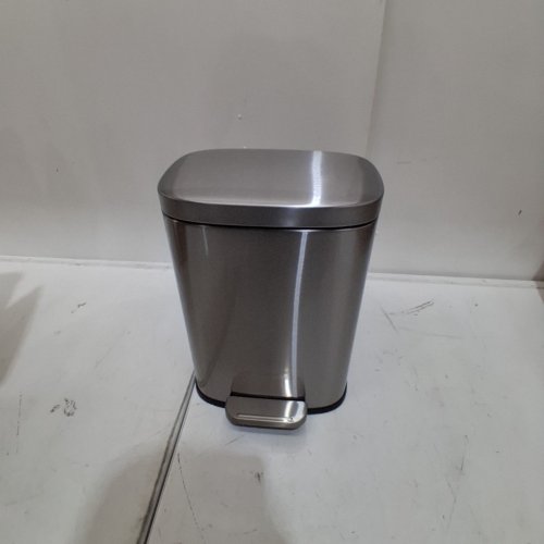 AMAZON BASICS MINI SOFT CLOSE TRASHCAN 5L -SILVER/NICKEL FINISH image 2