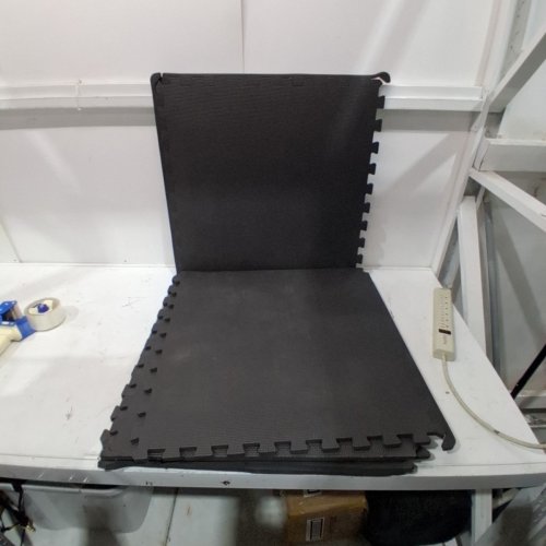 6PK CAP BARBELL T-PATTERN EXERCISE MAT -24" X 24" - BLACK (MODEL: MTIS-1206T) image 2