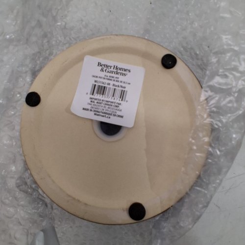 POTTERY PLANTER BOWL - 8" - BLACK image 4