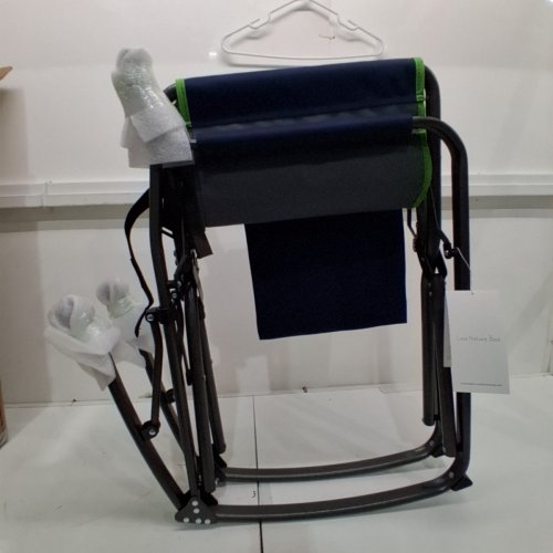 SUNNYFEEL FREESTYLE HEAVY DUTY CAMPING ROCKING CHAIR WITH 300LB CAPACITY - BLUE/GREY (MODEL: AC3078D ) image 4