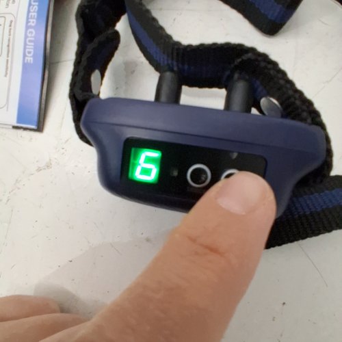 DOG BARK COLLAR FOR LARGE MEDIUM DOGS WITH 3 TRAINING MODES - BLUE/BLACK image 2