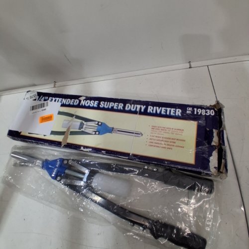 TOOL AID EXTENDED NOSE SUPER DUTY RIVETER - 1/4" - BLUE / BLACK (MODEL: 19830) image 2